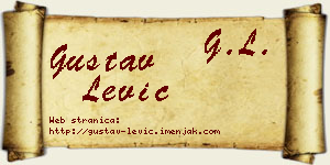 Gustav Lević vizit kartica